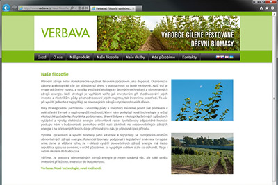 VERBAVA - webová prezentace