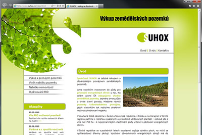 Suhox - webová prezentace