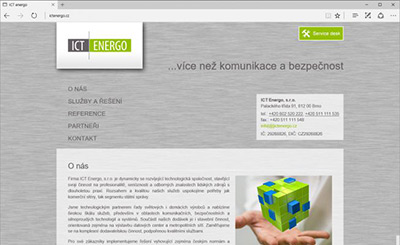 ICT Energo - webová prezentace